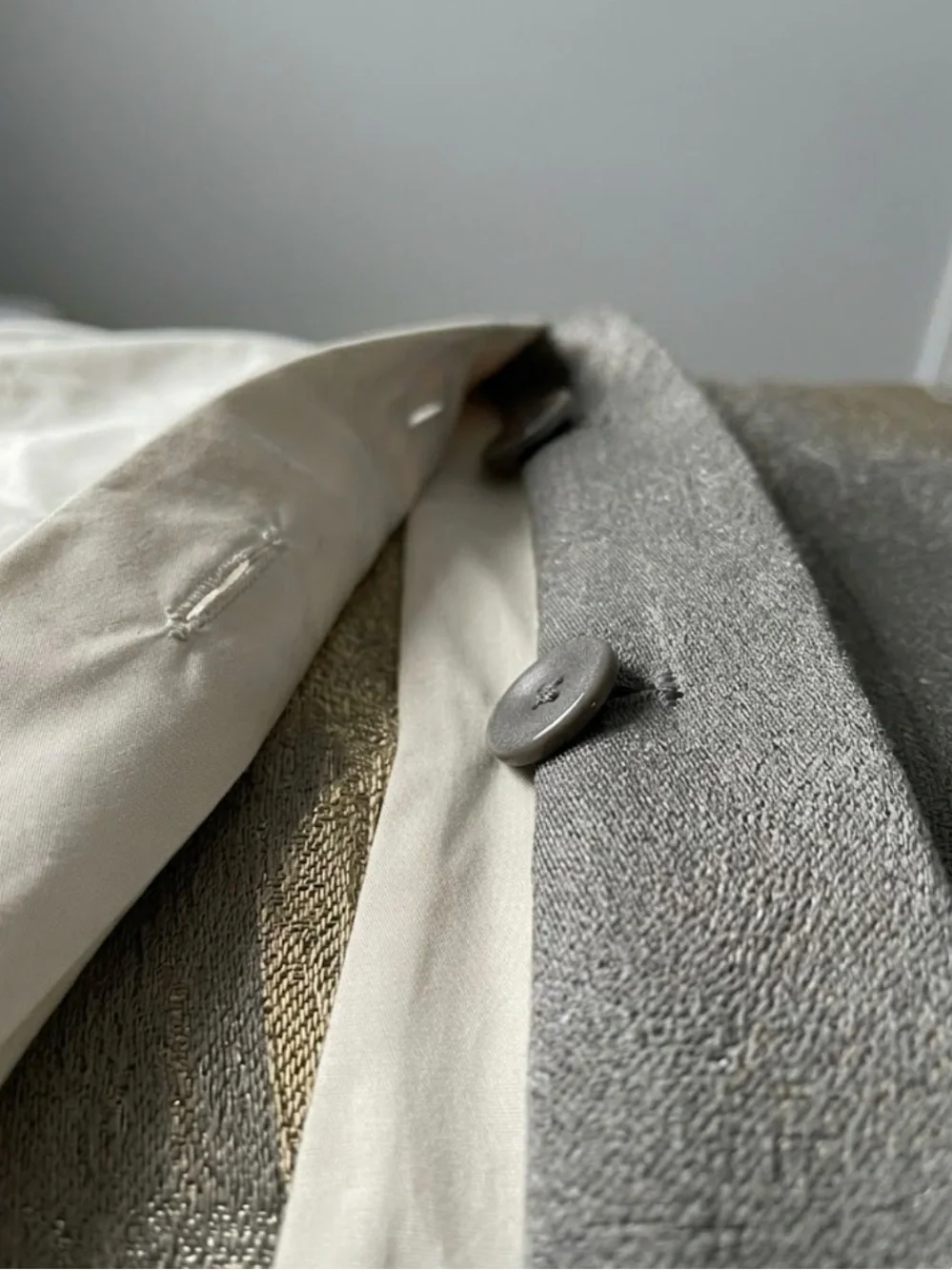 Neutral Brushstroke Duvet Cover Set - Modern Gray & Taupe